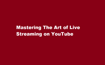 how to live stream in YouTube