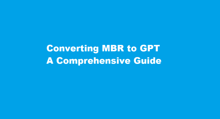 how to make mbr to gpt