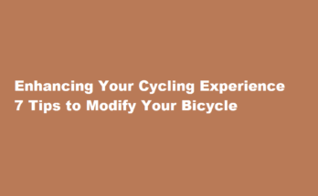 how to modify cycle