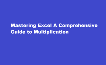 how to multiply in excel