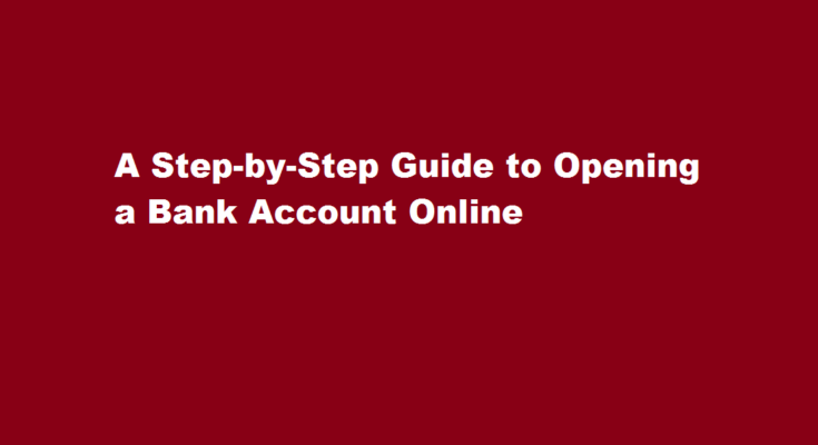 how to open bank account online