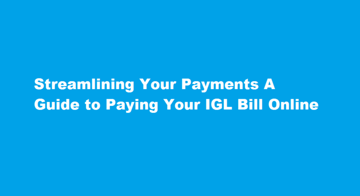 how to pay igl bill online