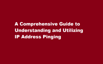 how to ping ip address