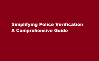 how to police verification