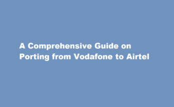 how to port Vodafone to Airtel