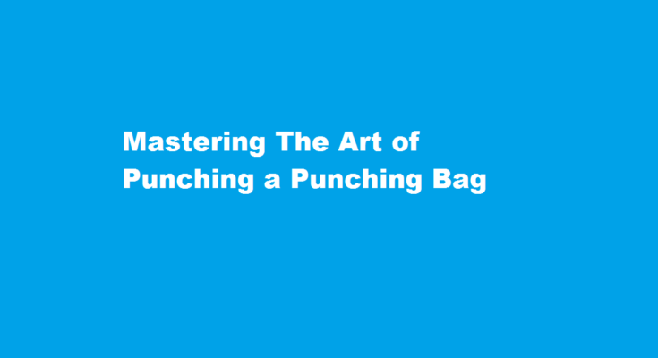 how to punch a punching bag