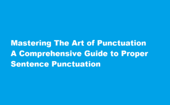 how to punctuate a sentence