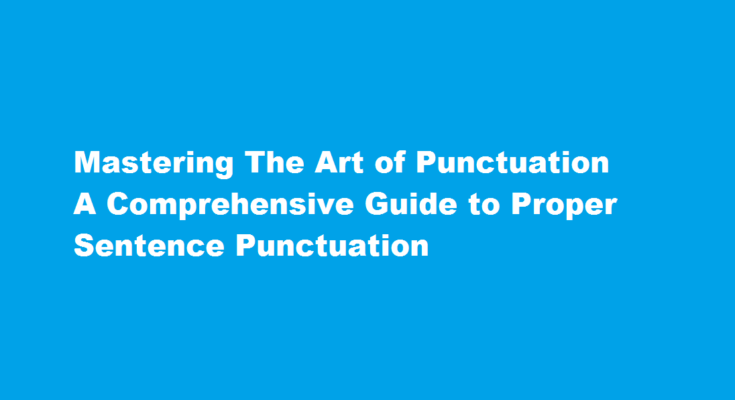 how to punctuate a sentence