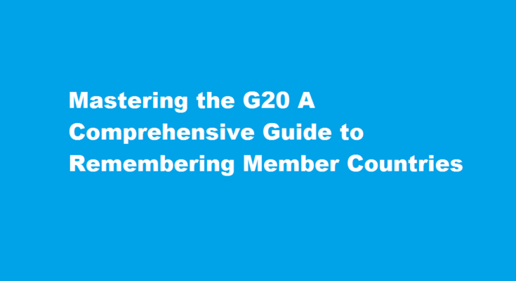 how to remember g20 countries