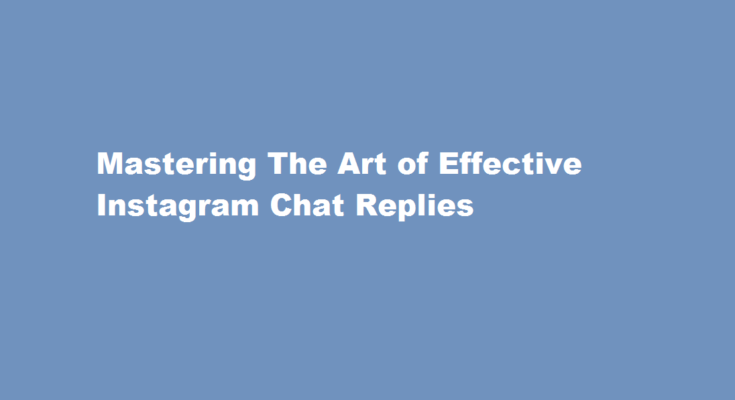 how to reply on instagram chat