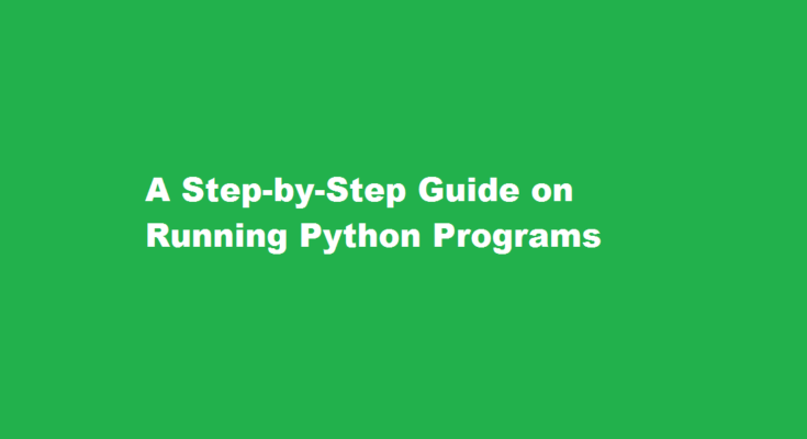 how to run python program