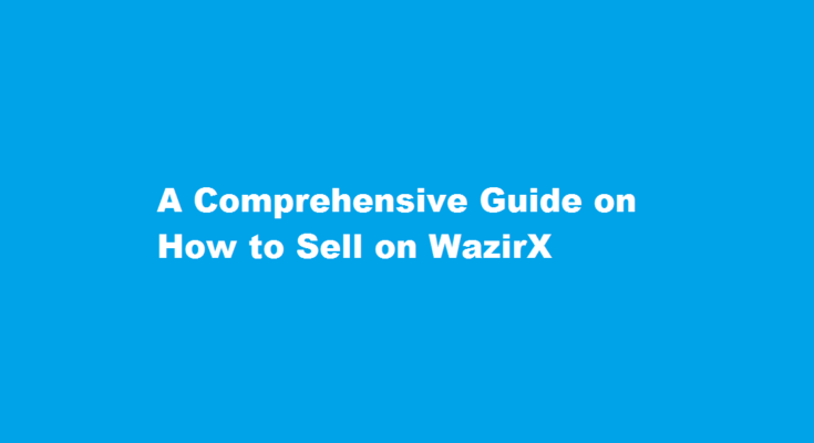 how to sell on wazirx