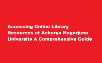 How can I access the online library resources of Acharya Nagarjuna University