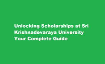 How do I apply for scholarships at Sri Krishnadevaraya University