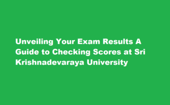 How do I check my exam results at Sri Krishnadevaraya University