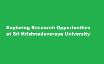 How do I get involved in research projects at Sri Krishnadevaraya University