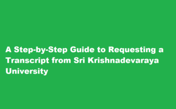 How do I request a transcript from Sri Krishnadevaraya University