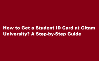 How to Get a Student ID Card at Gitam University