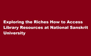 How to access the library resources at National Sanskrit University