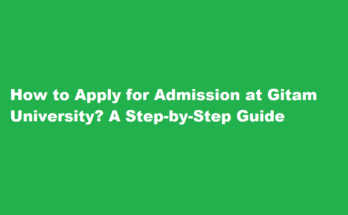 How to apply for admission at Gitam University