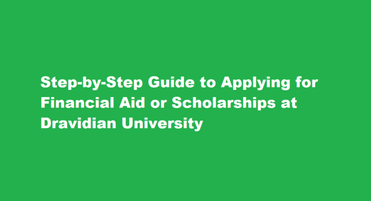 How to apply for financial aid or scholarships at Dravidian University