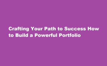 How to build a portfolio for yourself