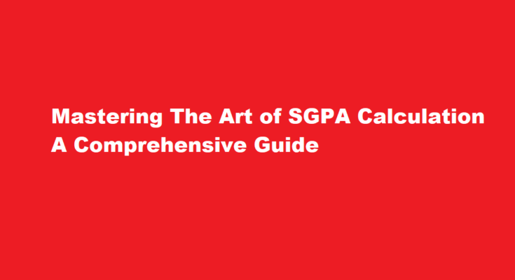 How to calculate sgpa
