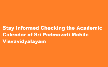 How to check the academic calendar of Sri Padmavati Mahila Visvavidyalayam