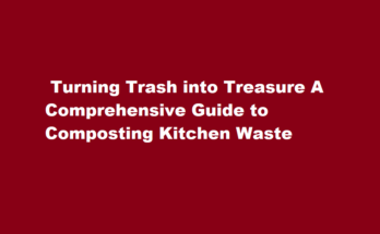 How to compost kitchen waste