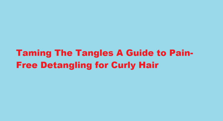 How to detangle curly hair without pain