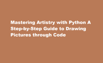 How to draw pictures in python through codes
