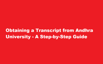 How to get a transcript from Andhra University