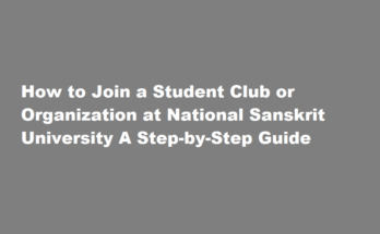 How to join a student club or organization at National Sanskrit University