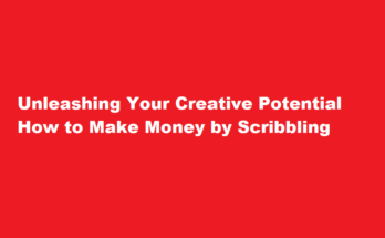 How to make money by scribbling