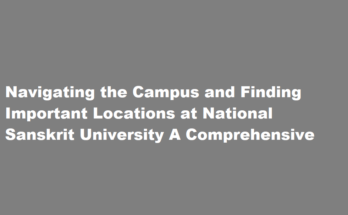 How to navigate the campus and find important locations at National Sanskrit University