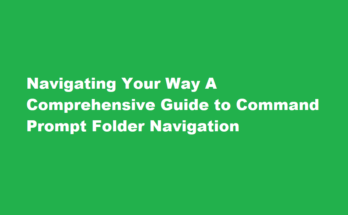 How to navigate to a folder in cmd