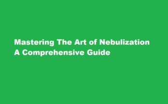 How to nebulize