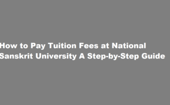 How to pay tuition fees at National Sanskrit University