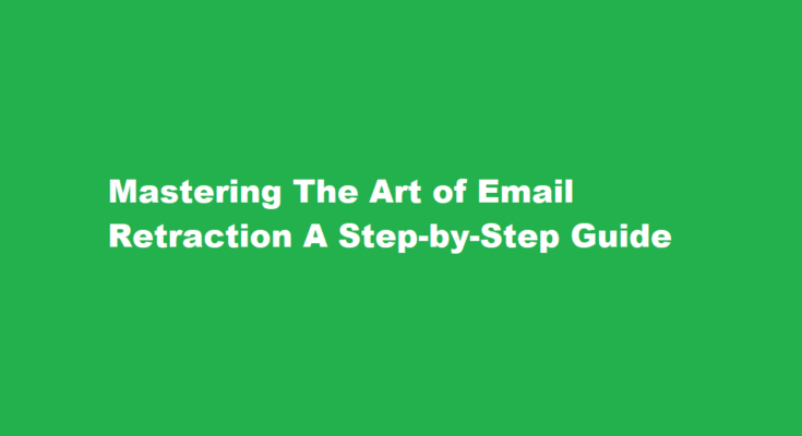 How to pull back email