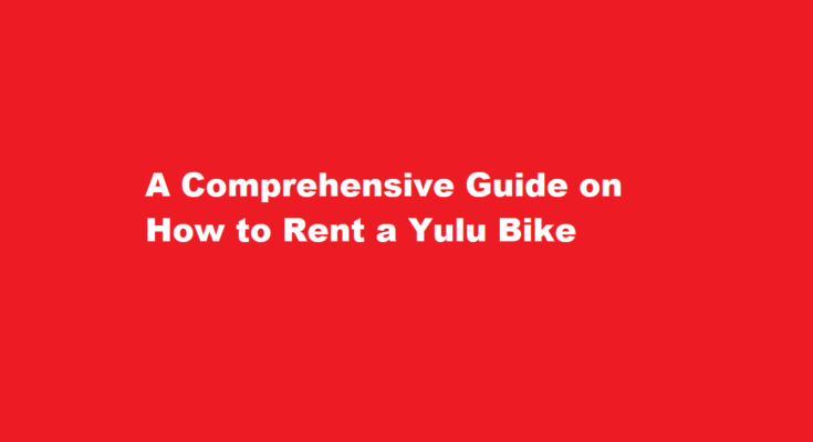 How to rent yulu bike