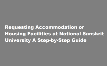 How to request accommodation or housing facilities at National Sanskrit University