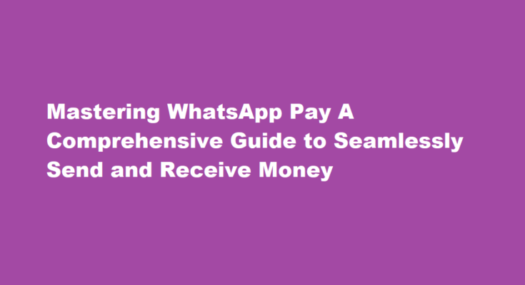 How to use whatsapp pay