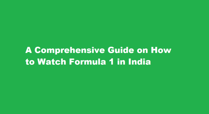 How to watch f1 in india