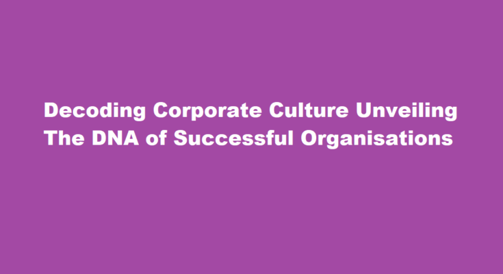 how to describe corporate culture