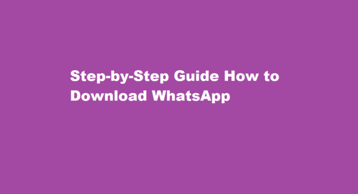 how to download whatsapp