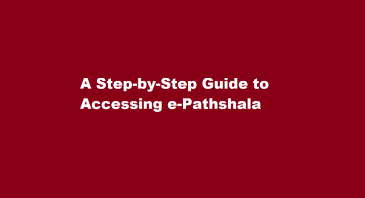 how to log in on e-pathshala