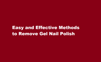 how to remove gel nail polish