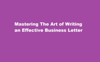 how to write a business letter