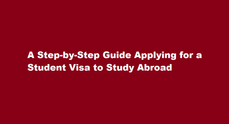 How to apply for a student visa to study abroad