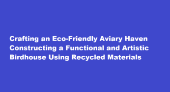 Crafting an Eco-Friendly Aviary Haven Constructing a Functional and Artistic Birdhouse Using Recycled Materials